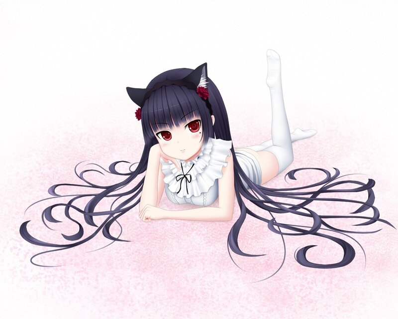 anime girl with cat ears