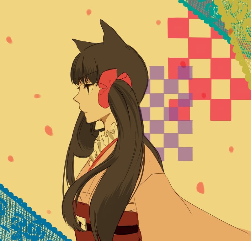 anime girl with cat ears