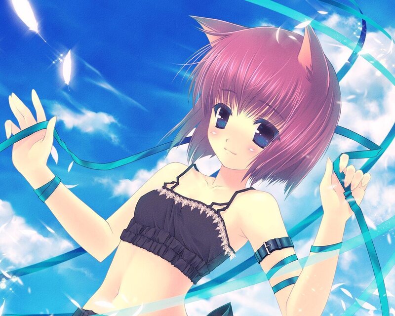 anime girl with cat ears