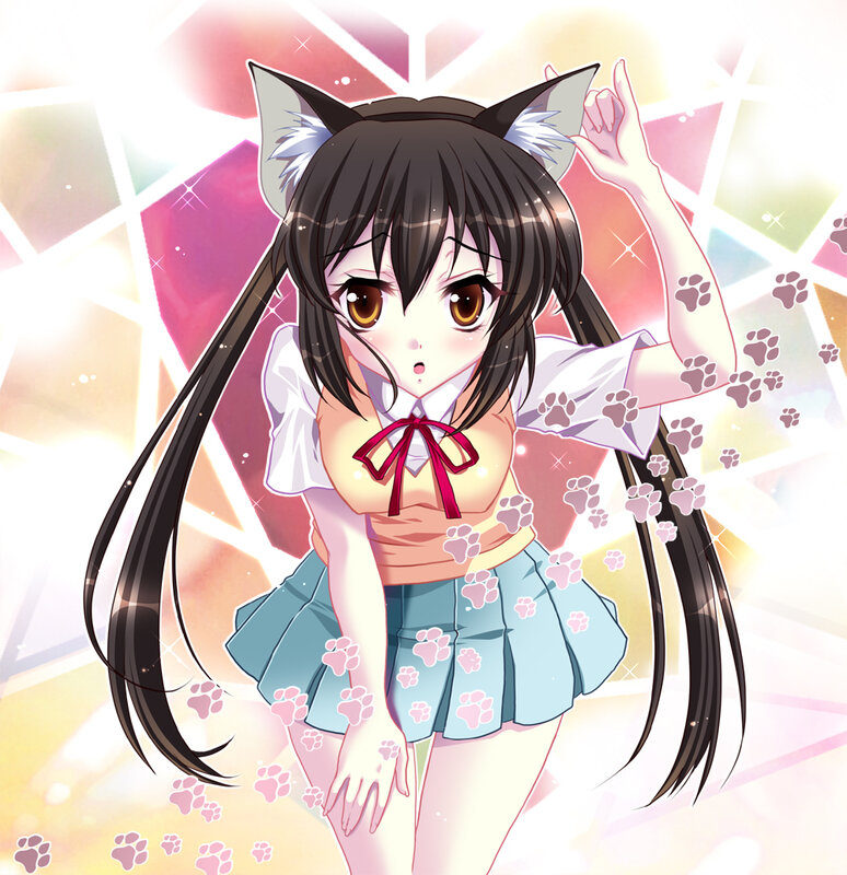 anime girl with cat ears