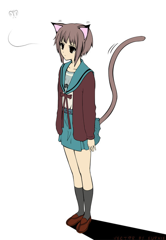 anime girl with cat ears