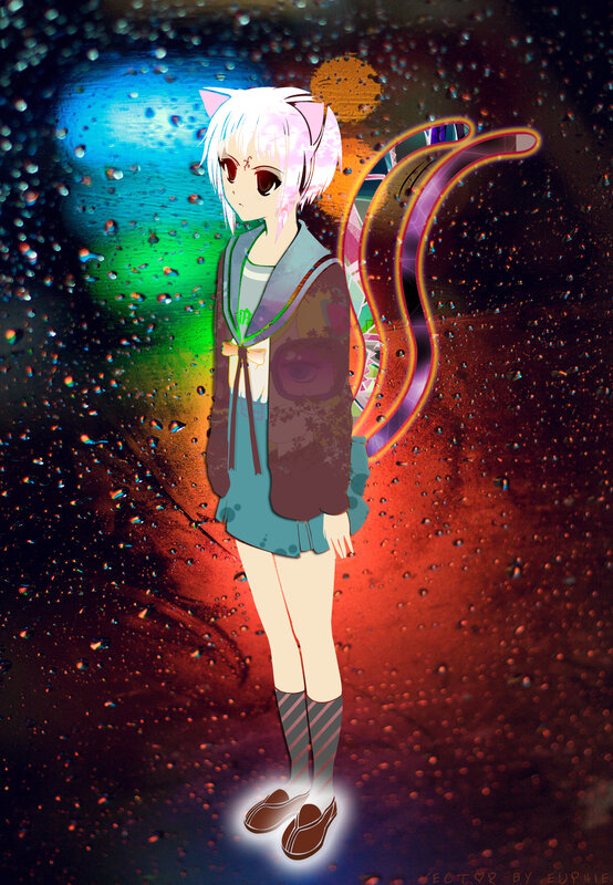 anime girl with cat ears