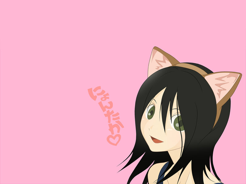 anime girl with cat ears