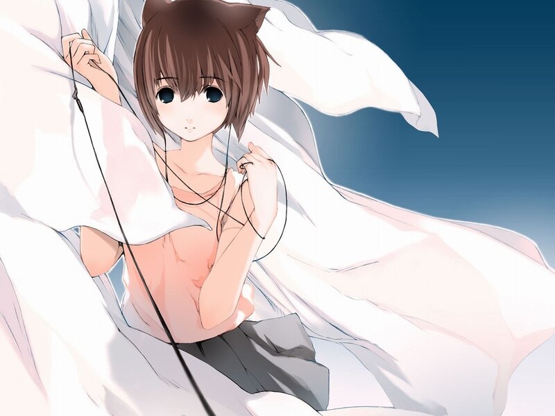 anime girl with cat ears