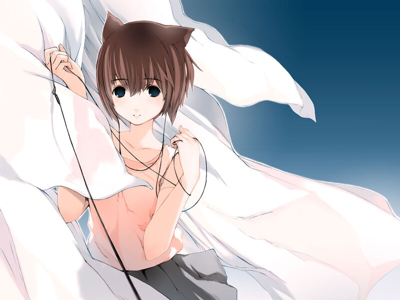 anime girl with cat ears