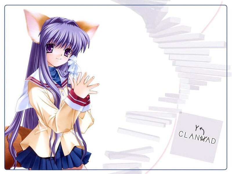 anime girl with cat ears