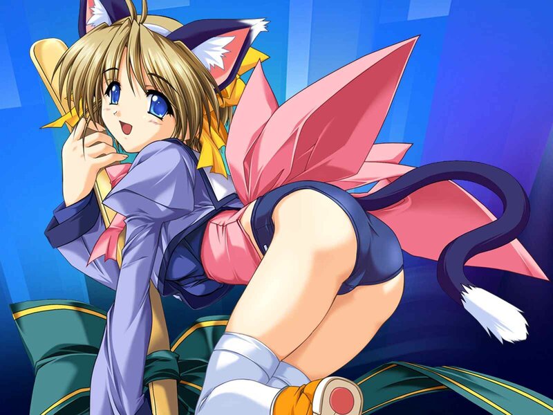 anime girl with cat ears
