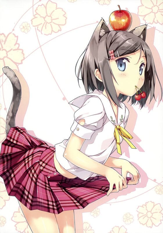 anime girl with cat ears