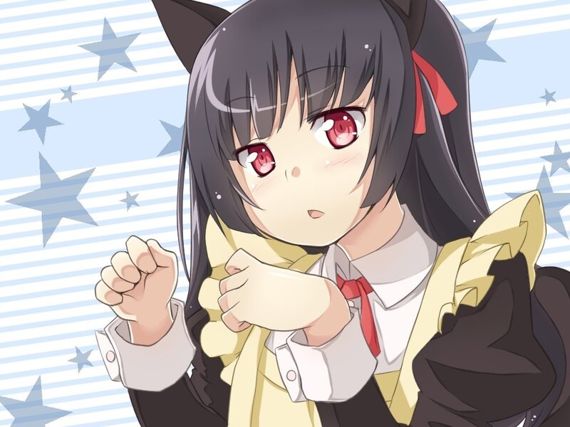 anime girl with cat ears