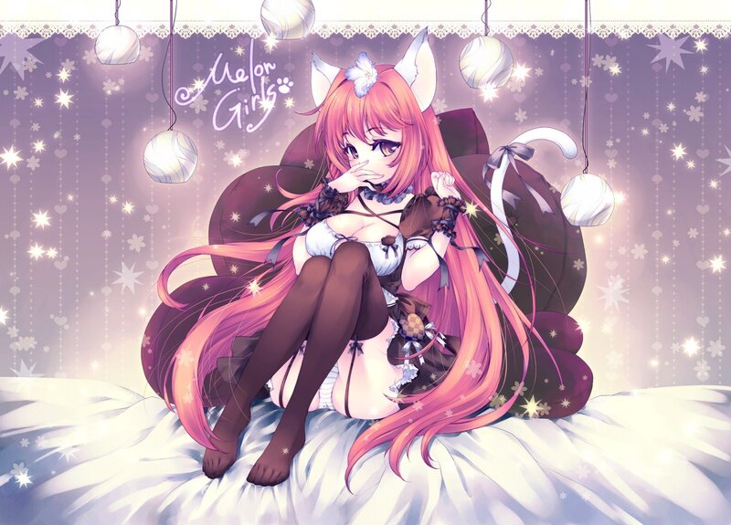 Anime girl with cat ears