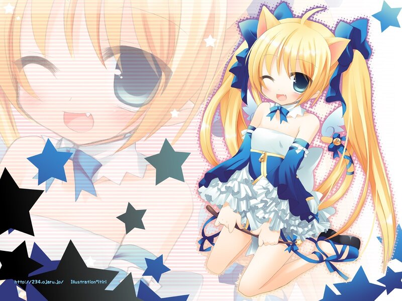 anime girl with cat ears