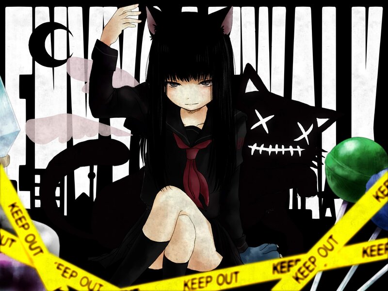 anime girl with cat ears