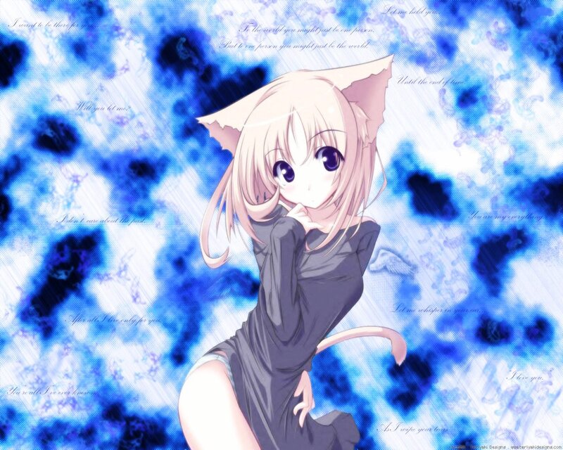 anime girl with cat ears