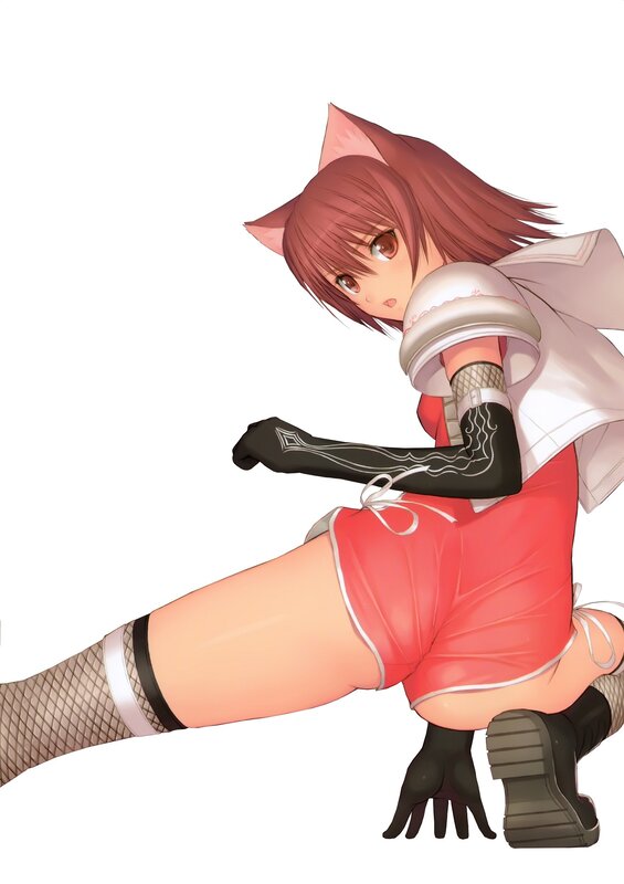 anime girl with cat ears