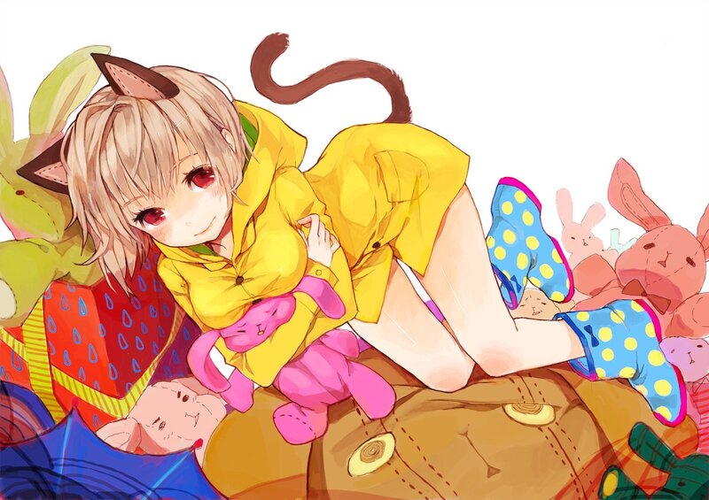 anime girl with cat ears