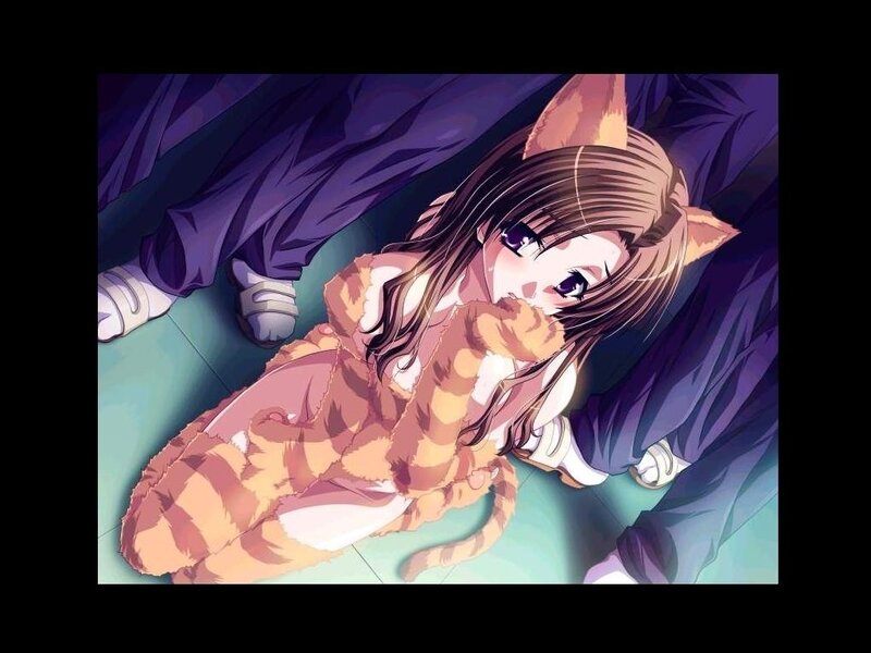 anime girl with cat ears