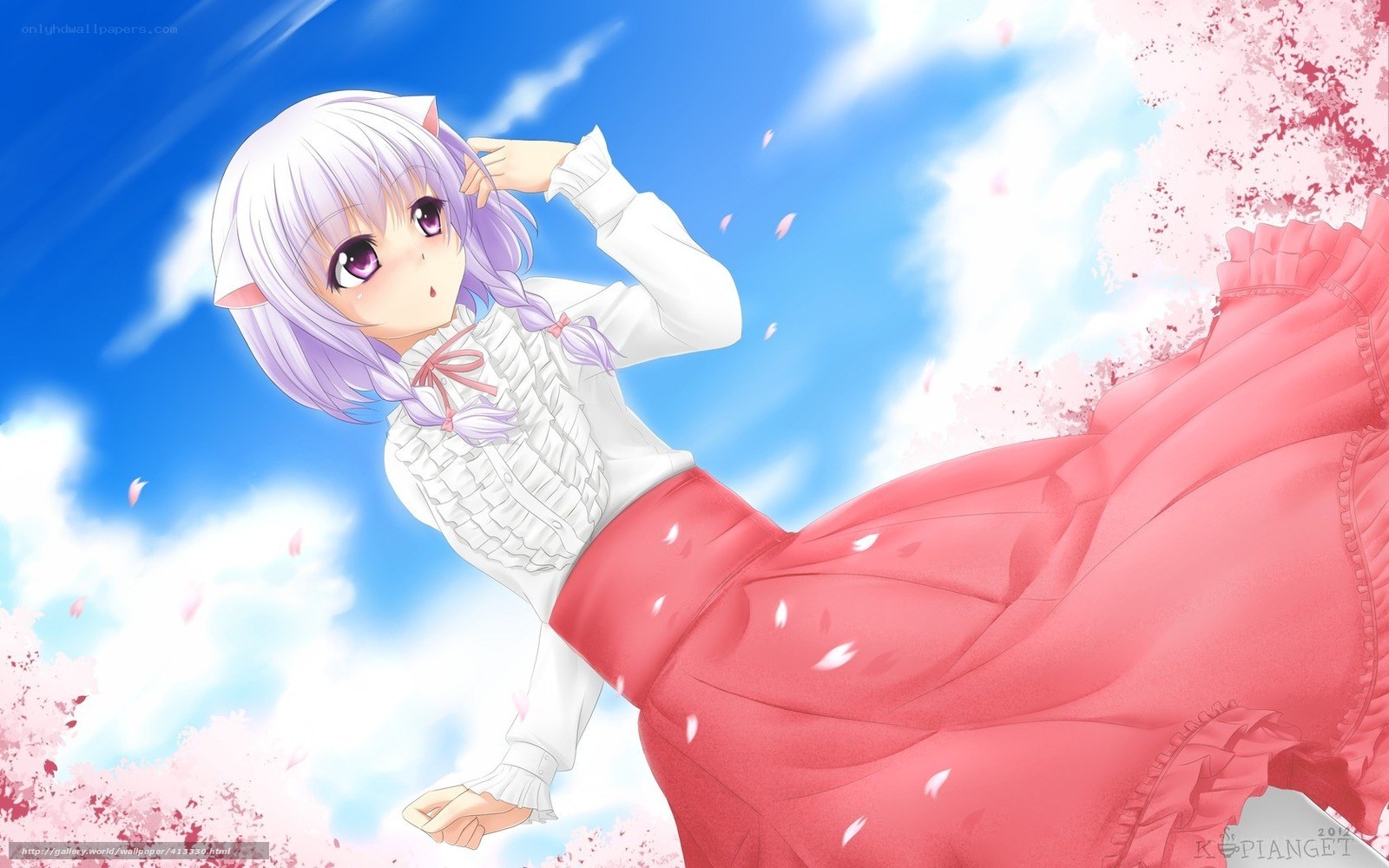 anime girl with cat ears