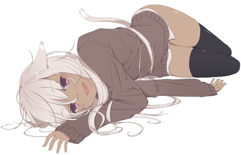 anime girl with cat ears