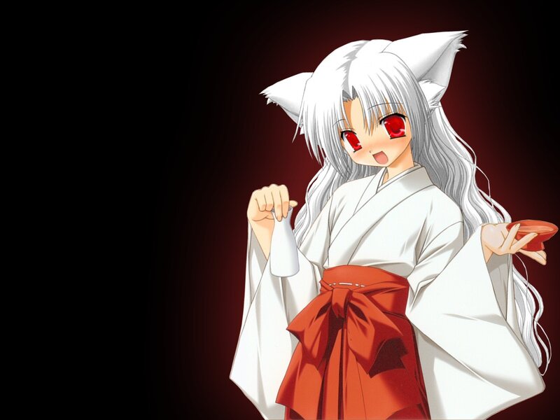 anime girl with cat ears