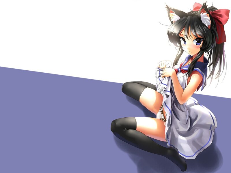 anime girl with cat ears