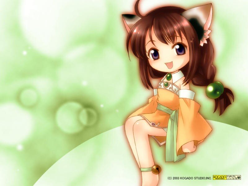 anime girl with cat ears