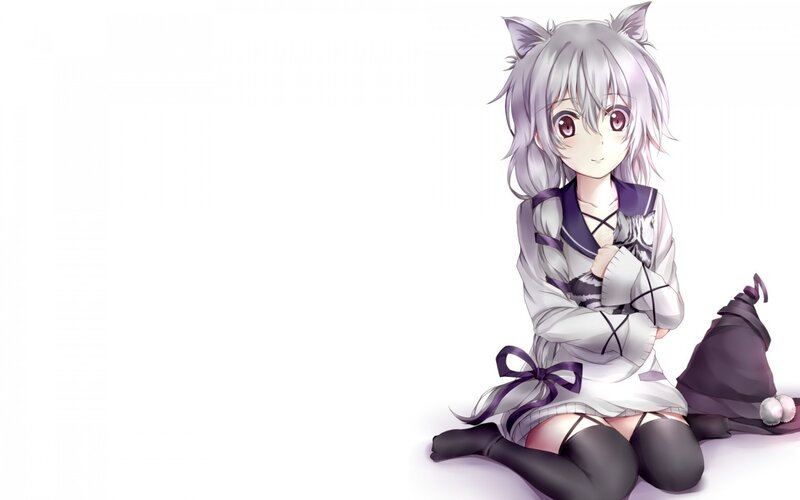 anime girl with cat ears