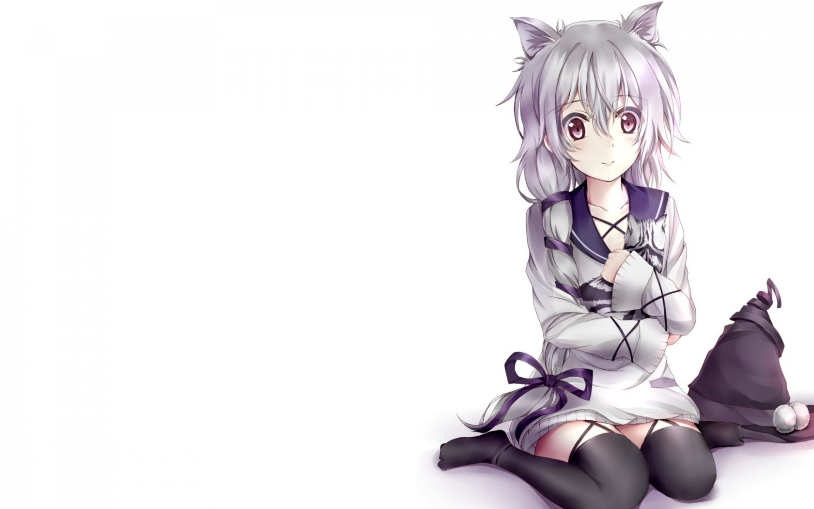 anime girl with cat ears