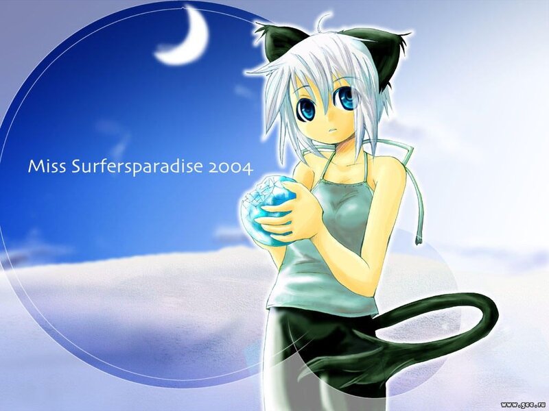 anime girl with cat ears
