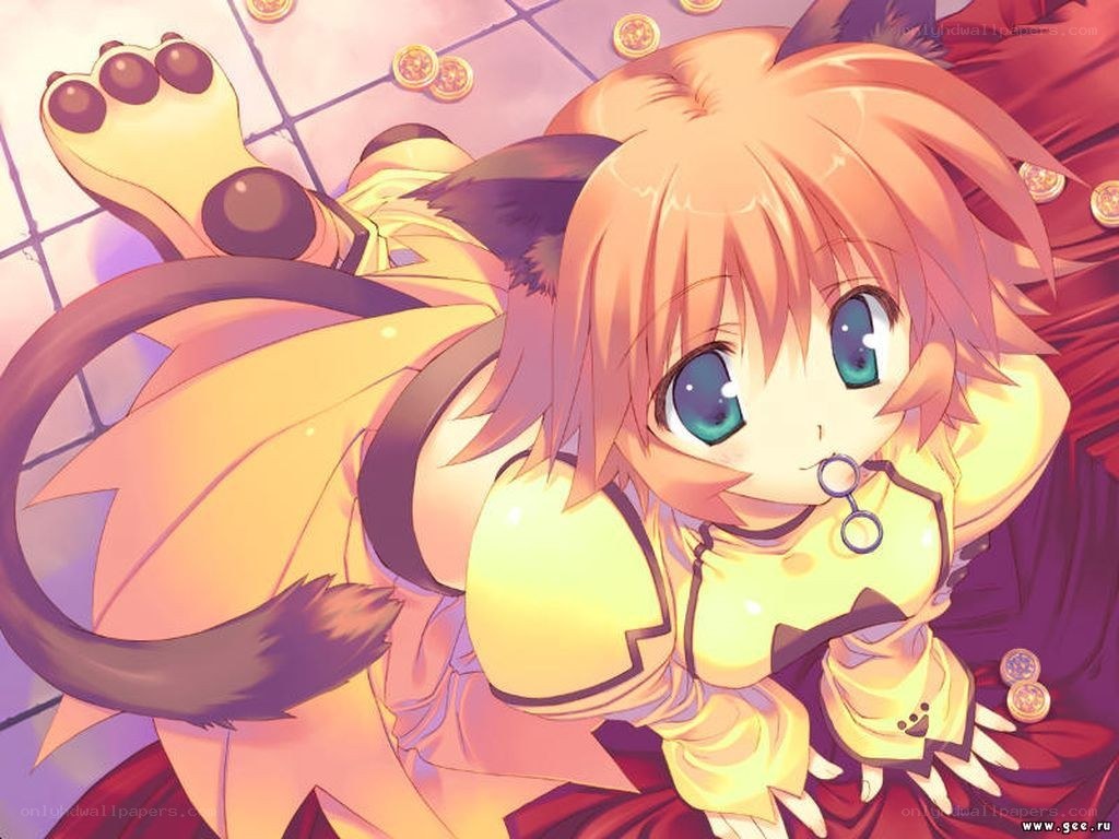 anime girl with cat ears