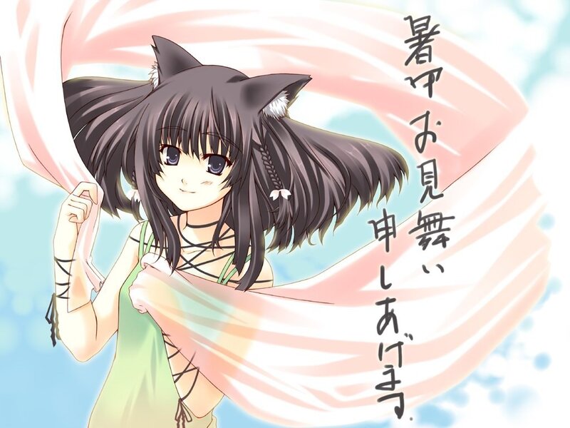 anime girl with cat ears