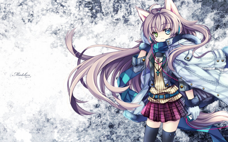 anime girl with cat ears