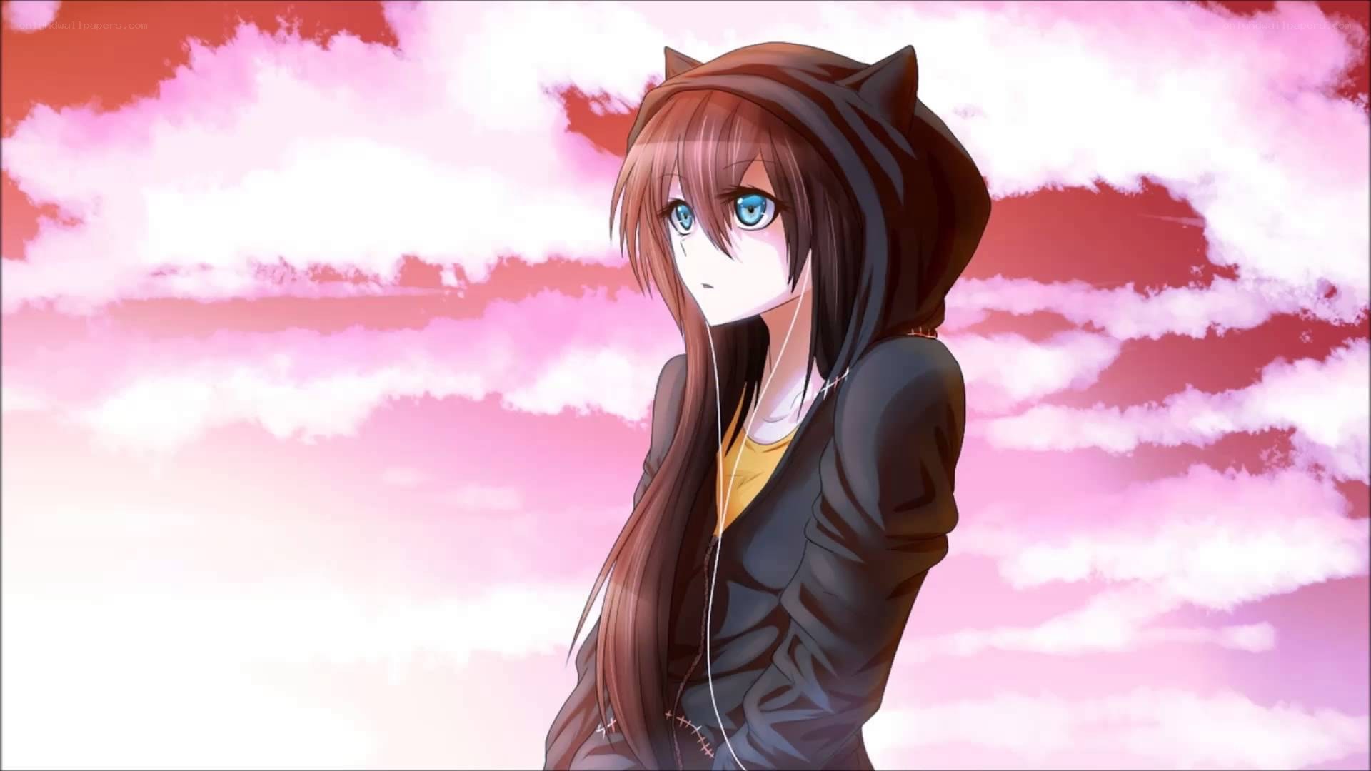 anime girl with cat ears