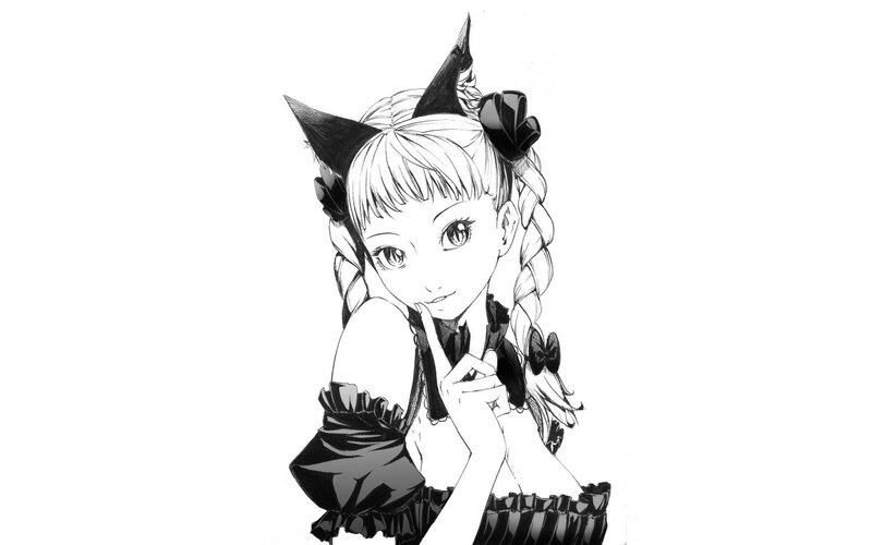 anime girl with cat ears