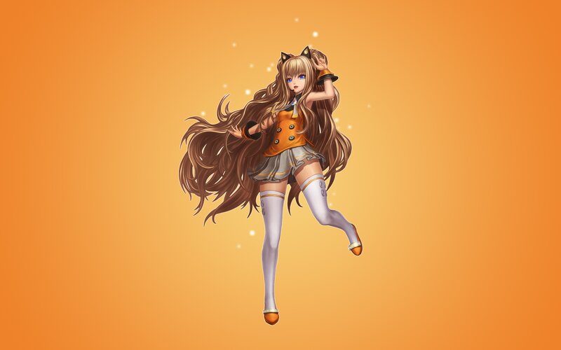 anime girl with cat ears