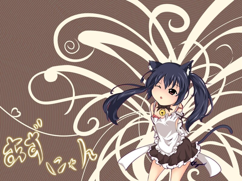Anime girl with cat ears