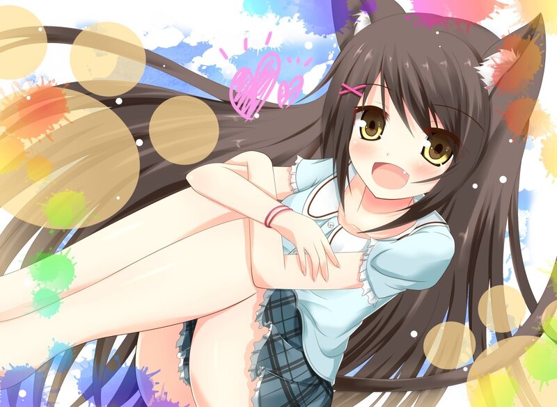 anime girl with cat ears