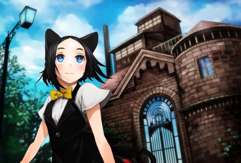 anime girl with cat ears