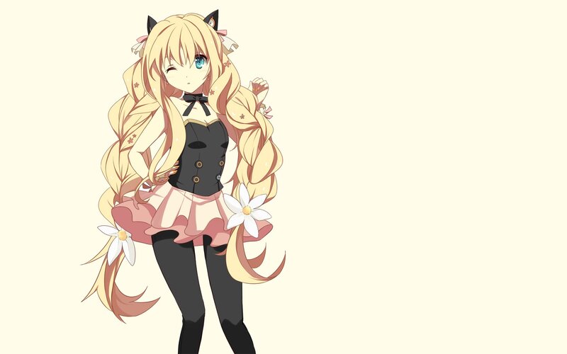 anime girl with cat ears