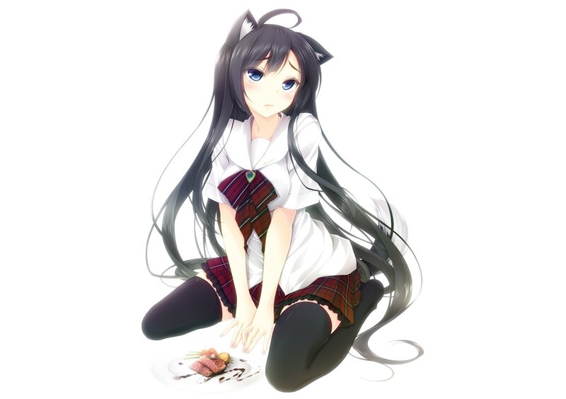 anime girl with cat ears