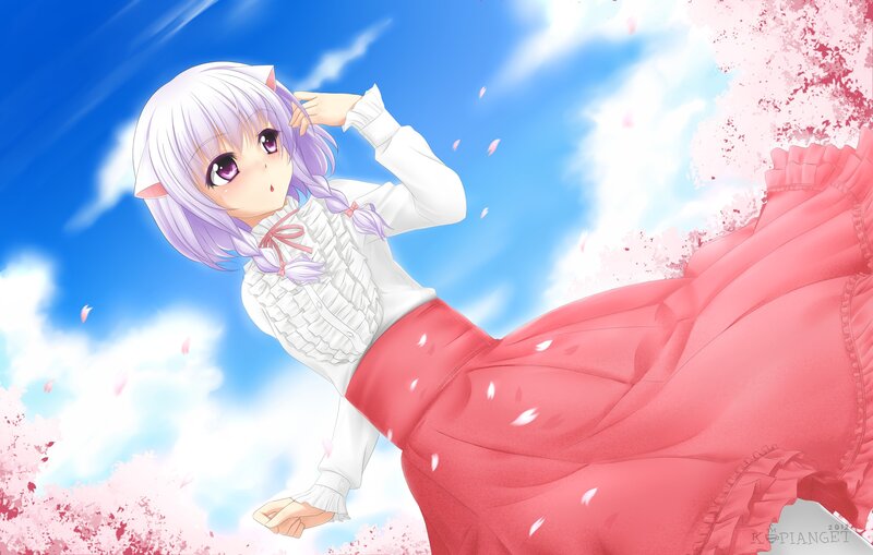 anime girl with cat ears