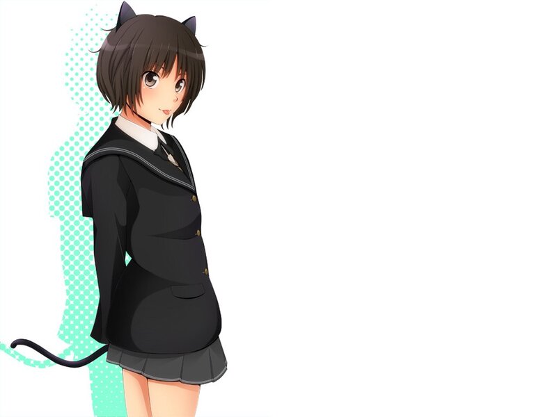 anime girl with cat ears