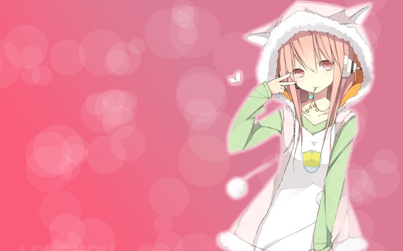 anime girl with cat ears
