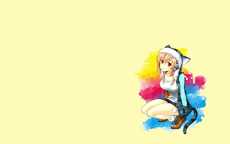 anime girl with cat ears