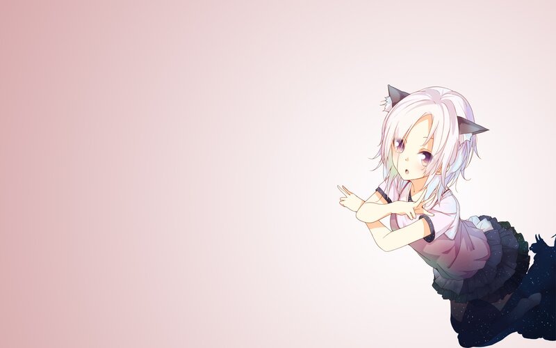 anime girl with cat ears
