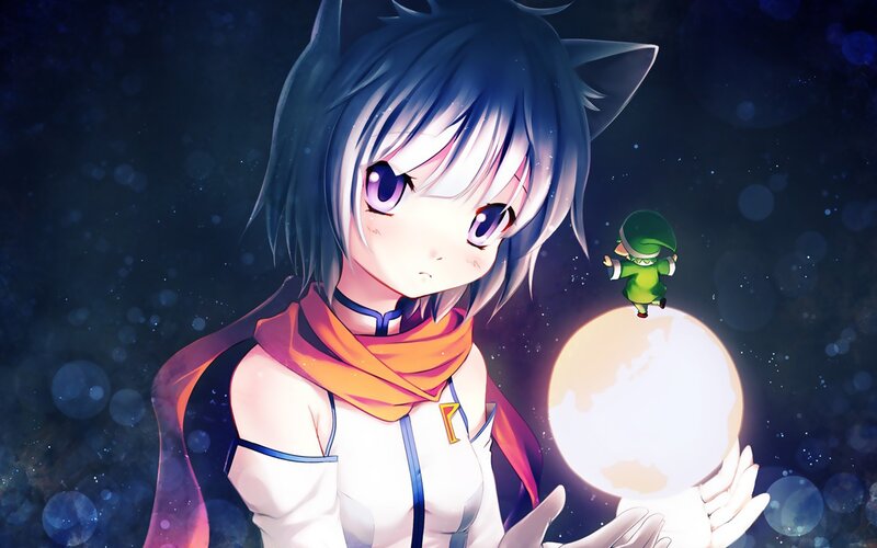 anime girl with cat ears