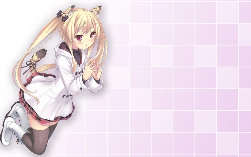 anime girl with cat ears