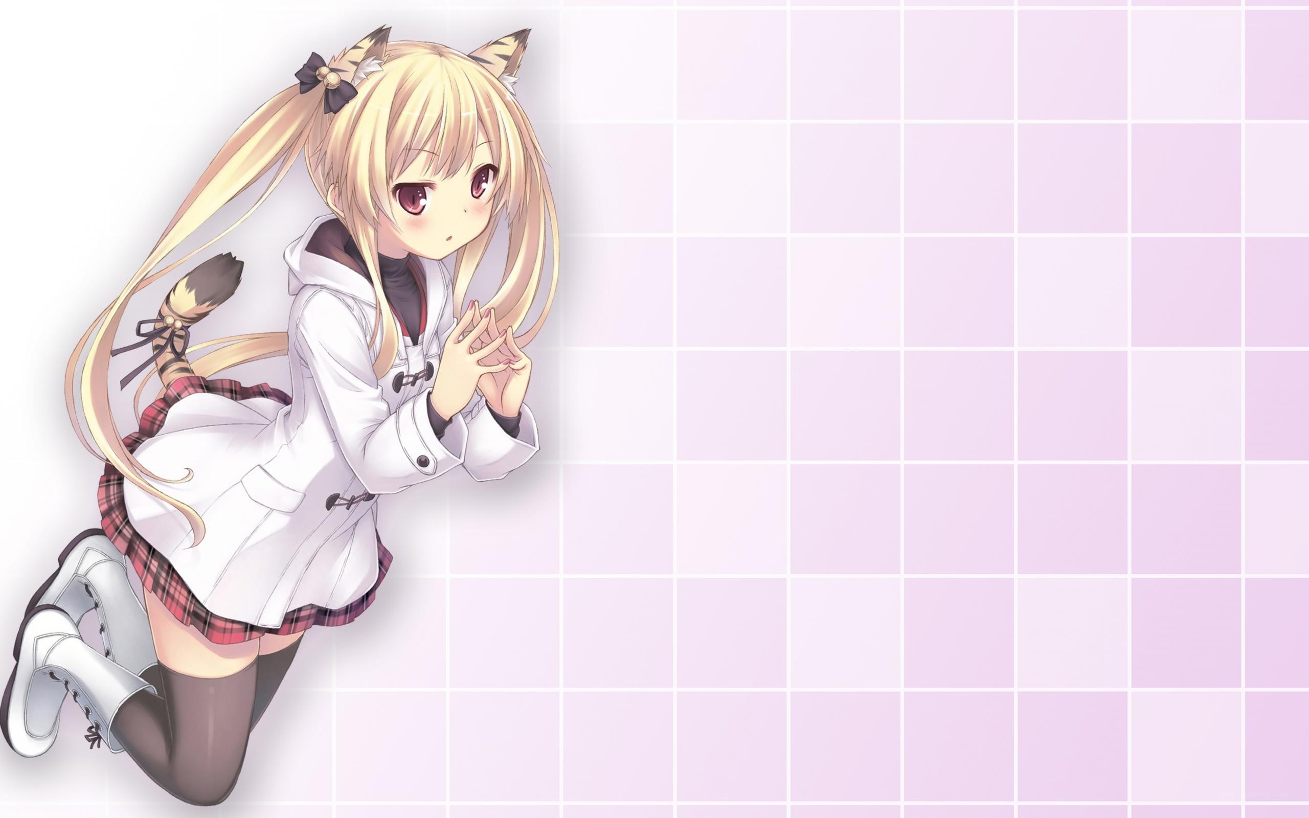 anime girl with cat ears