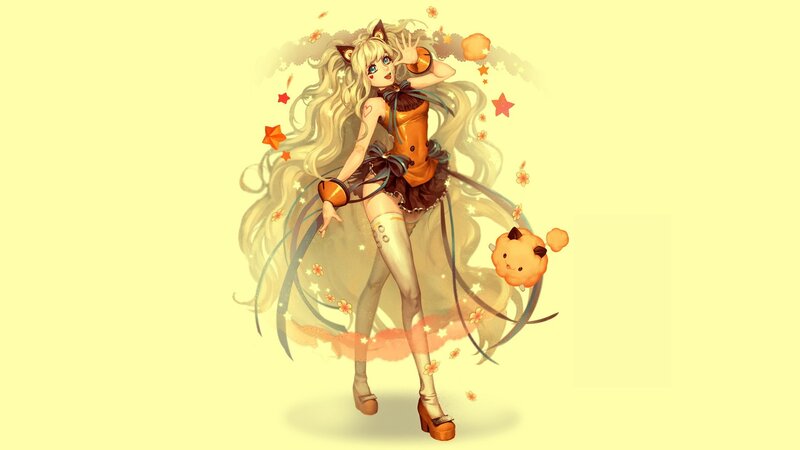 anime girl with cat ears