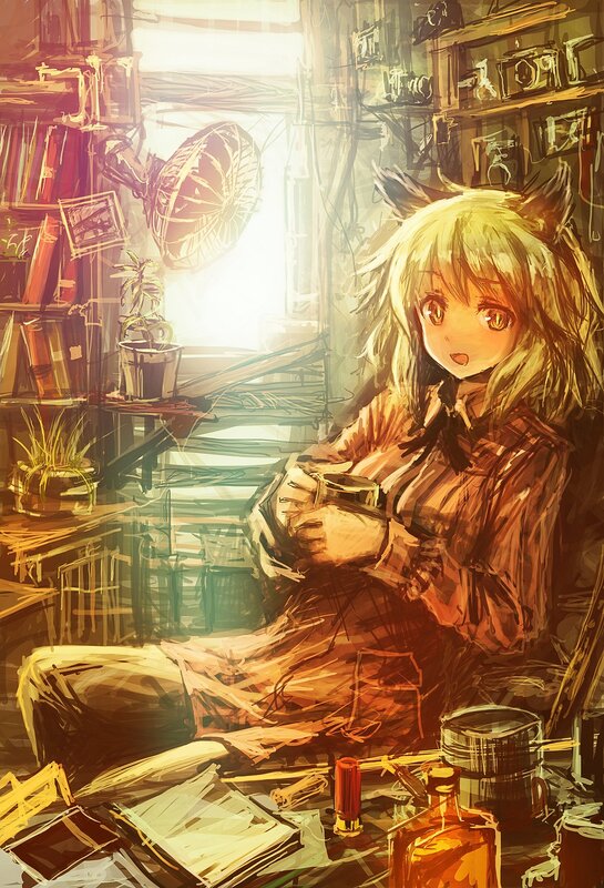 anime girl with cat ears