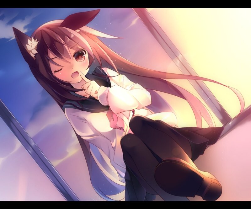 anime girl with cat ears